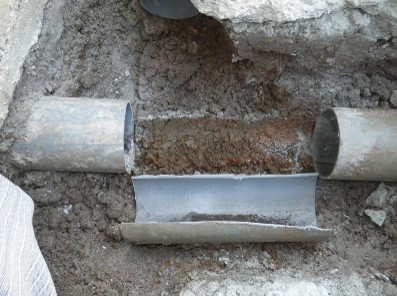 配管切断・復旧作業　滋賀大津